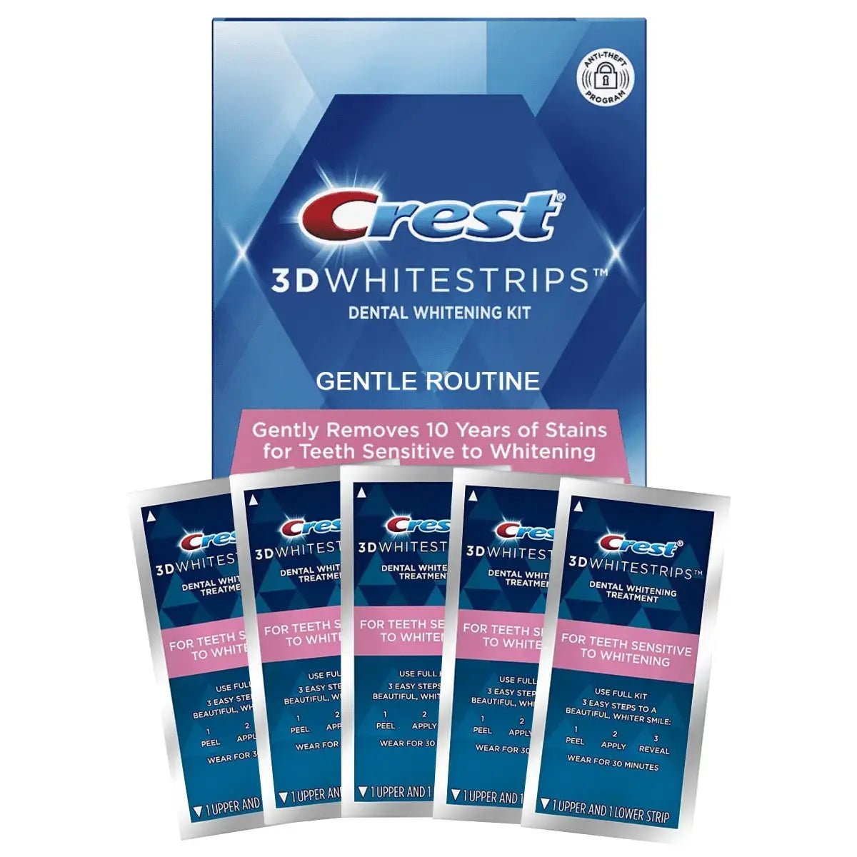 Strisce sbiancanti Crest 3D Gentle Routine Whitestrips