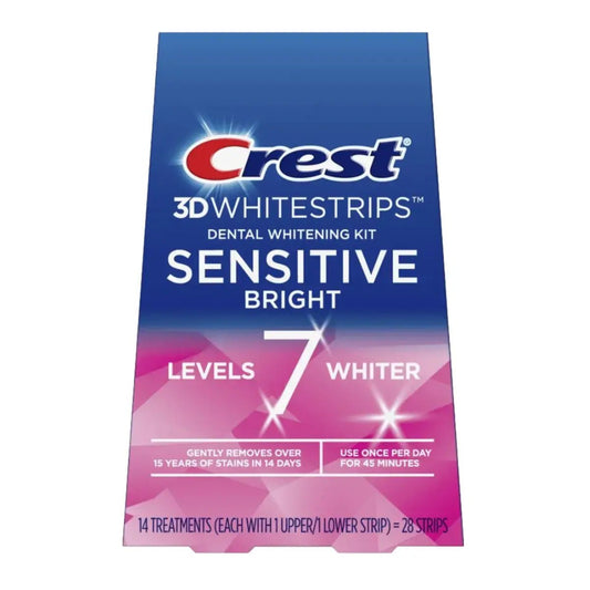 Strisce sbiancanti Crest Sensitive Bright 7 Levels Whiter Whitestrips