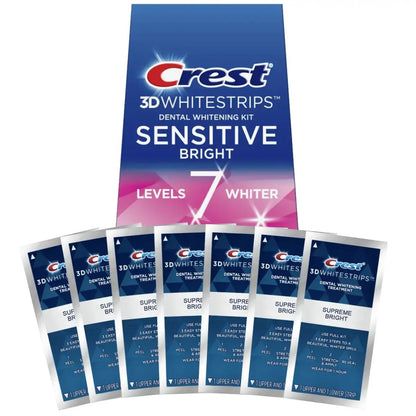 Strisce sbiancanti Crest Sensitive Bright 7 Levels Whiter Whitestrips