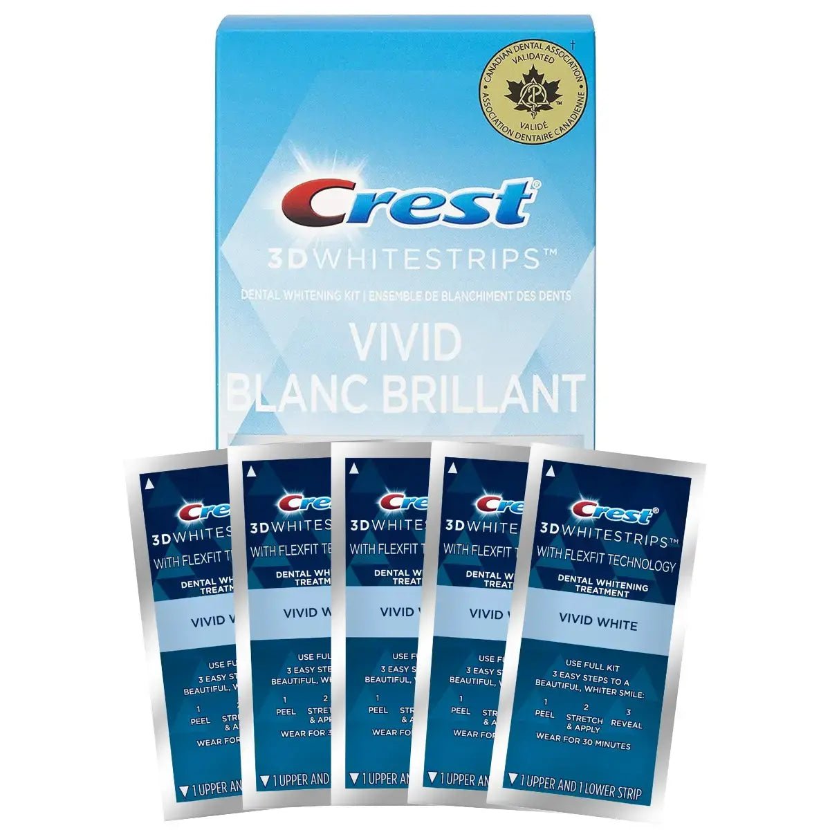 Strisce sbiancanti Crest Vivid Blanc Brillant Whitestrips